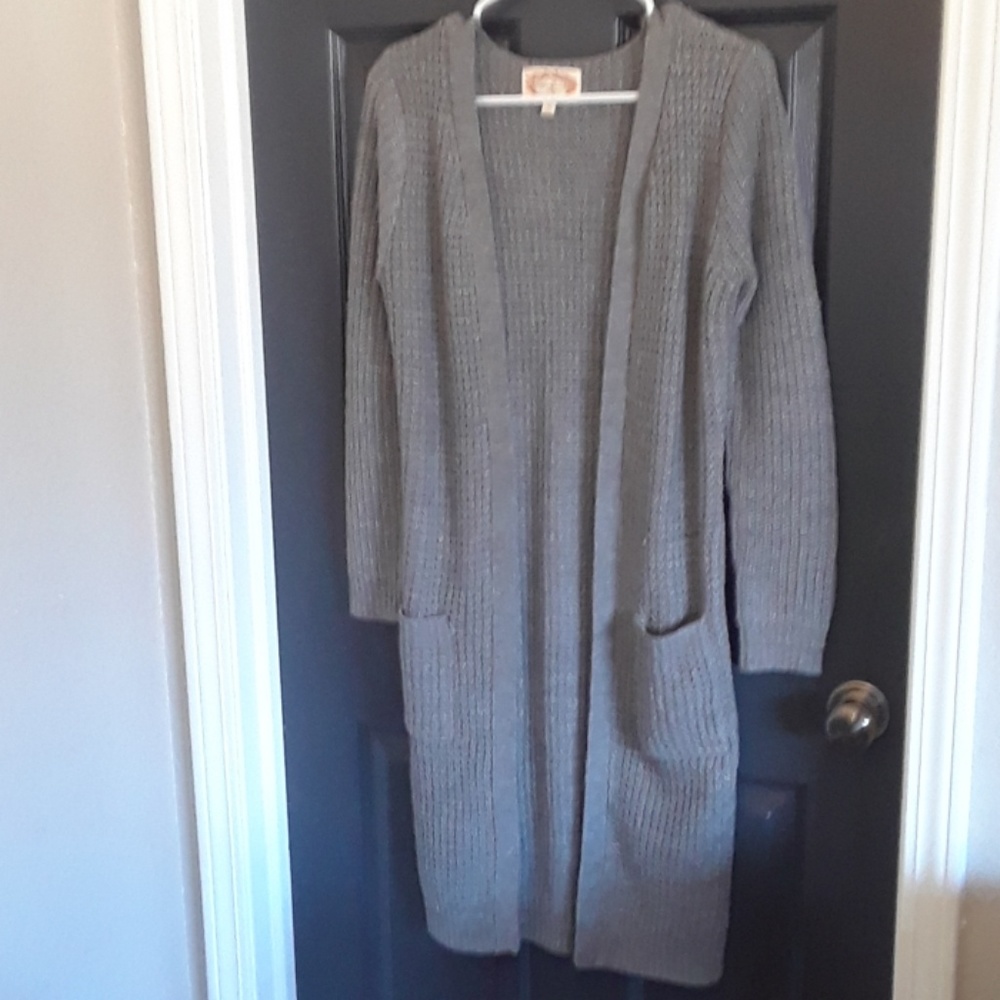 Patch pocket duster cardigan- Forever 21